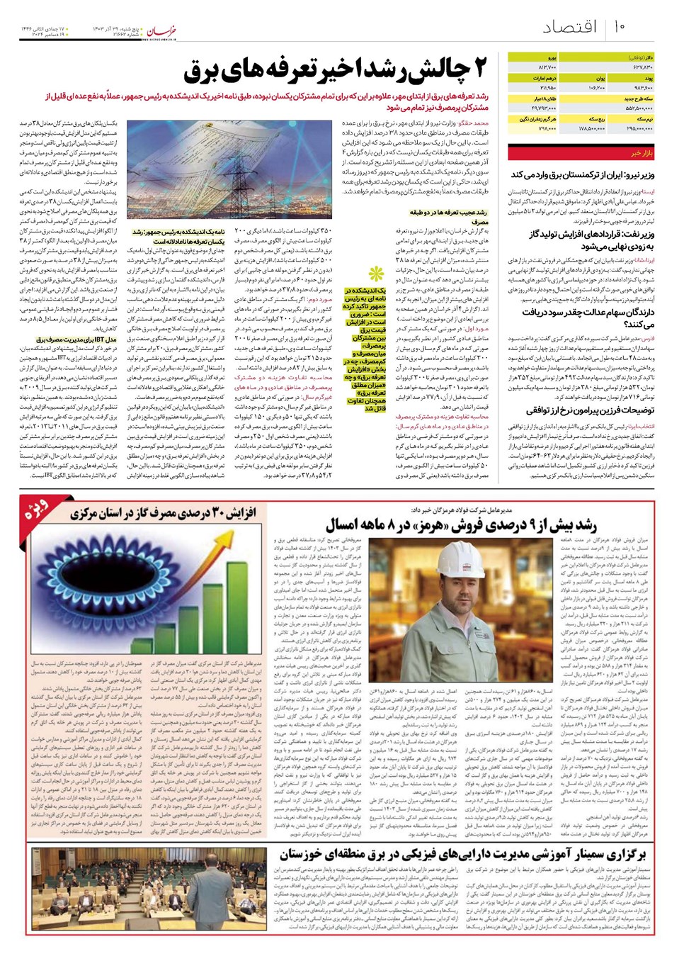 روزنامه تاریخ ۲۹ آذر ۱۴۰۳