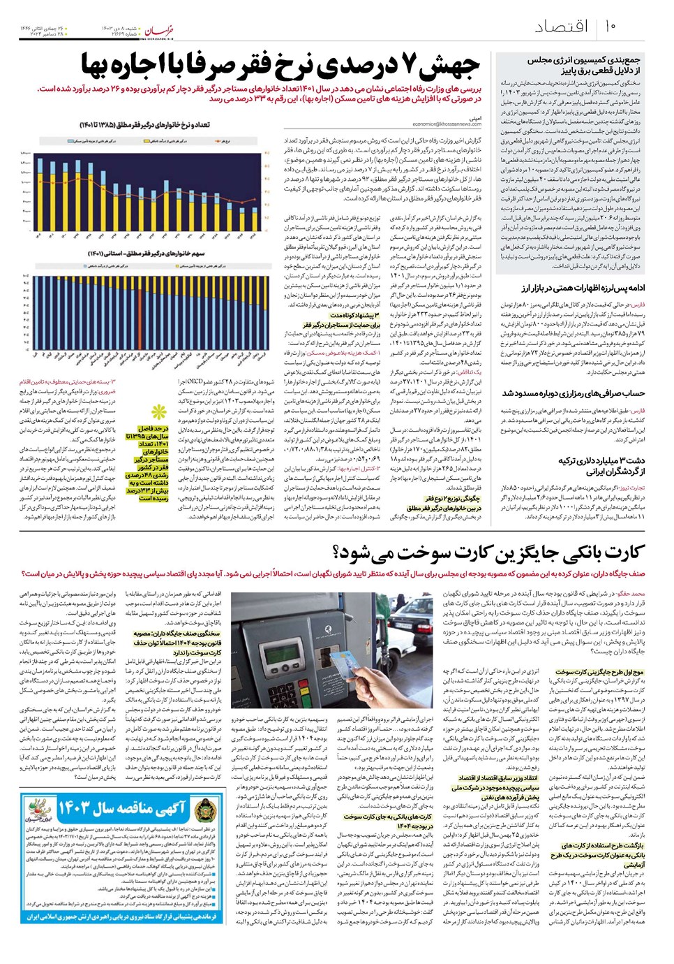 روزنامه تاریخ ۸ دی ۱۴۰۳