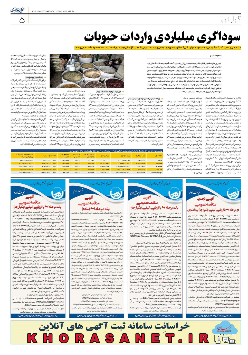 روزنامه تاریخ ۱۲ دی ۱۴۰۳