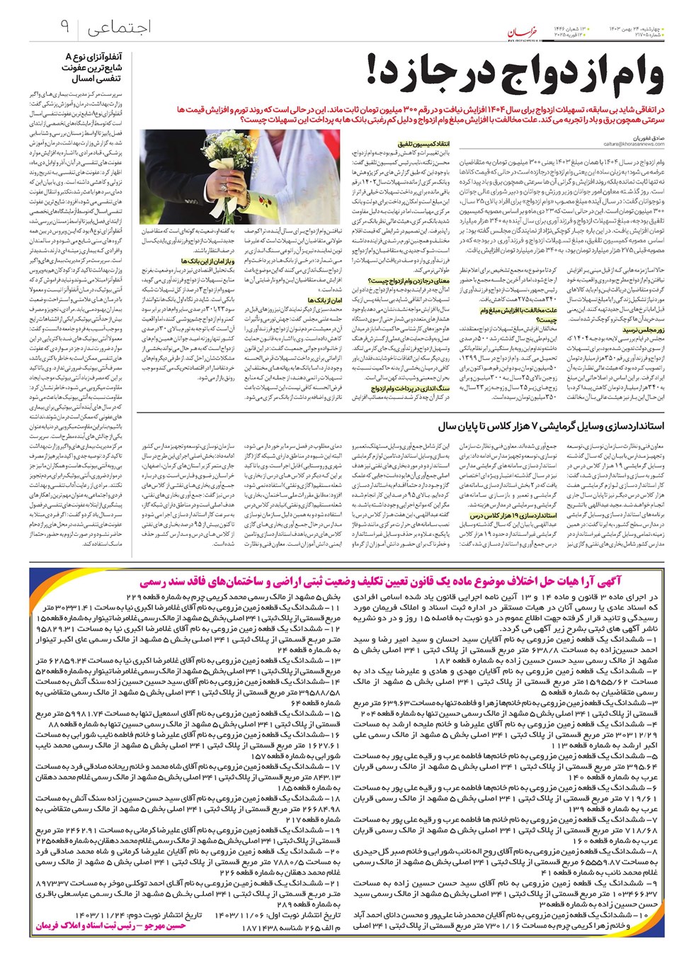 روزنامه تاریخ ۲۴ بهمن ۱۴۰۳
