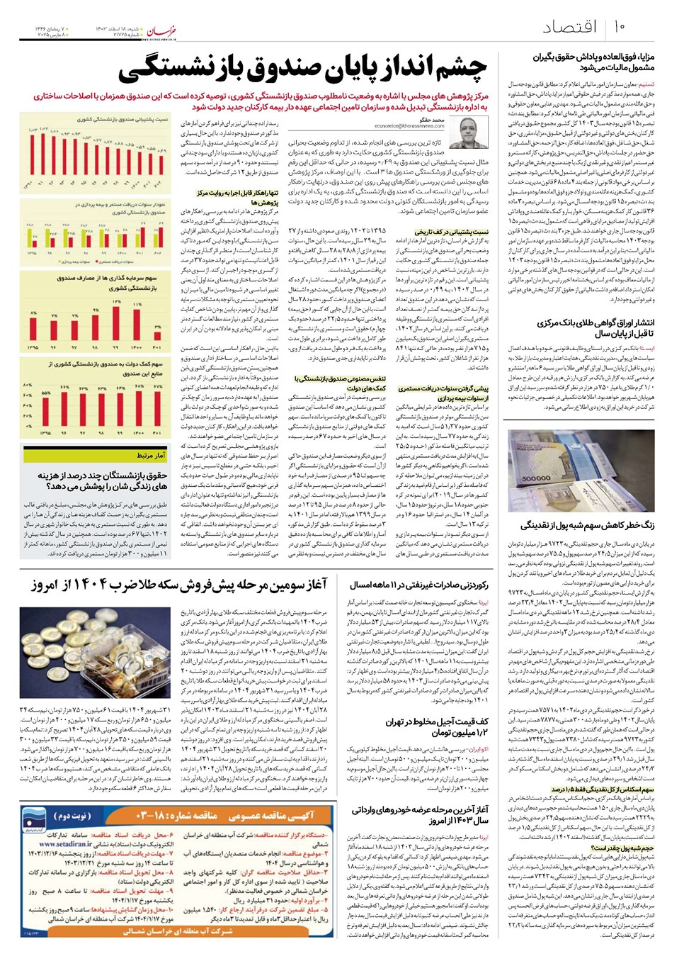 روزنامه تاریخ ۱۸ اسفند ۱۴۰۳