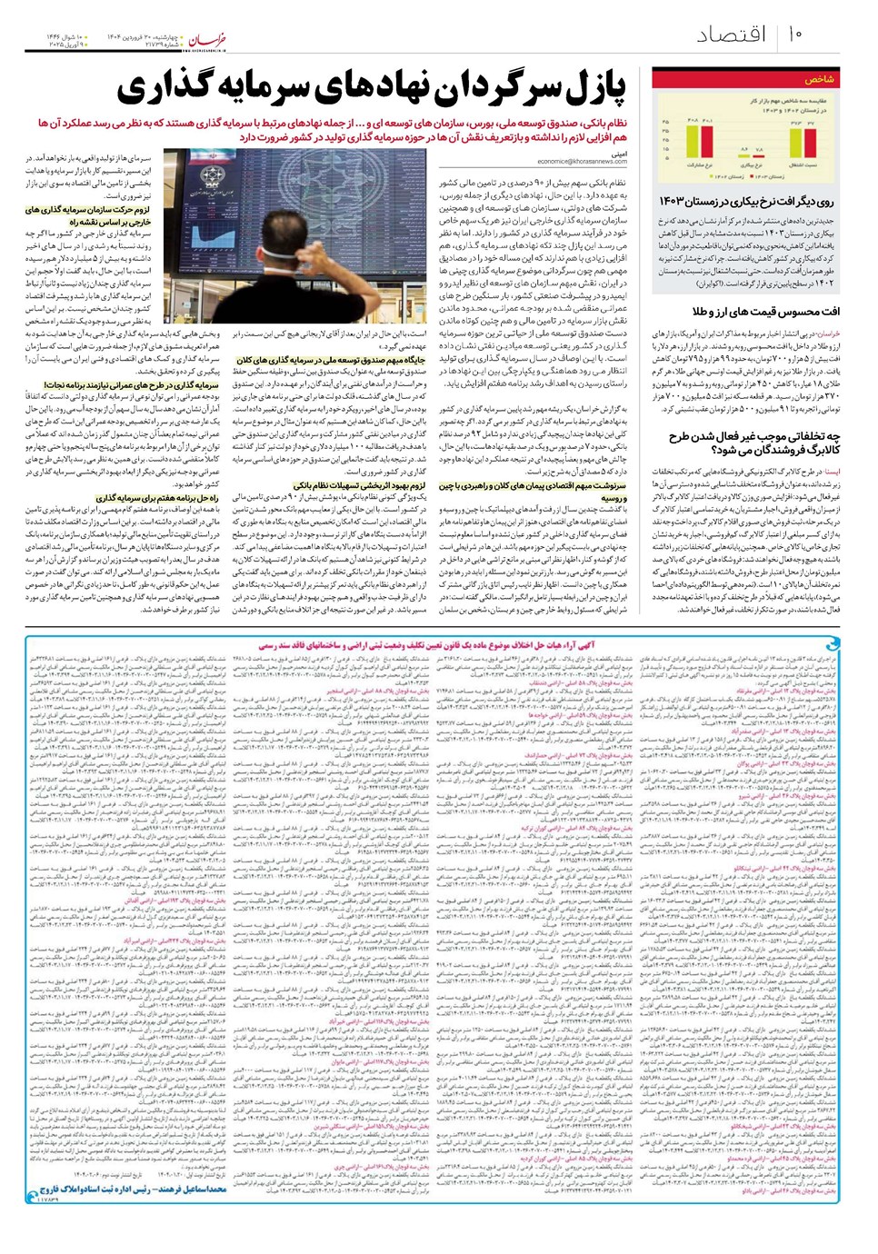 روزنامه تاریخ ۲۱ فروردین ۱۴۰۴