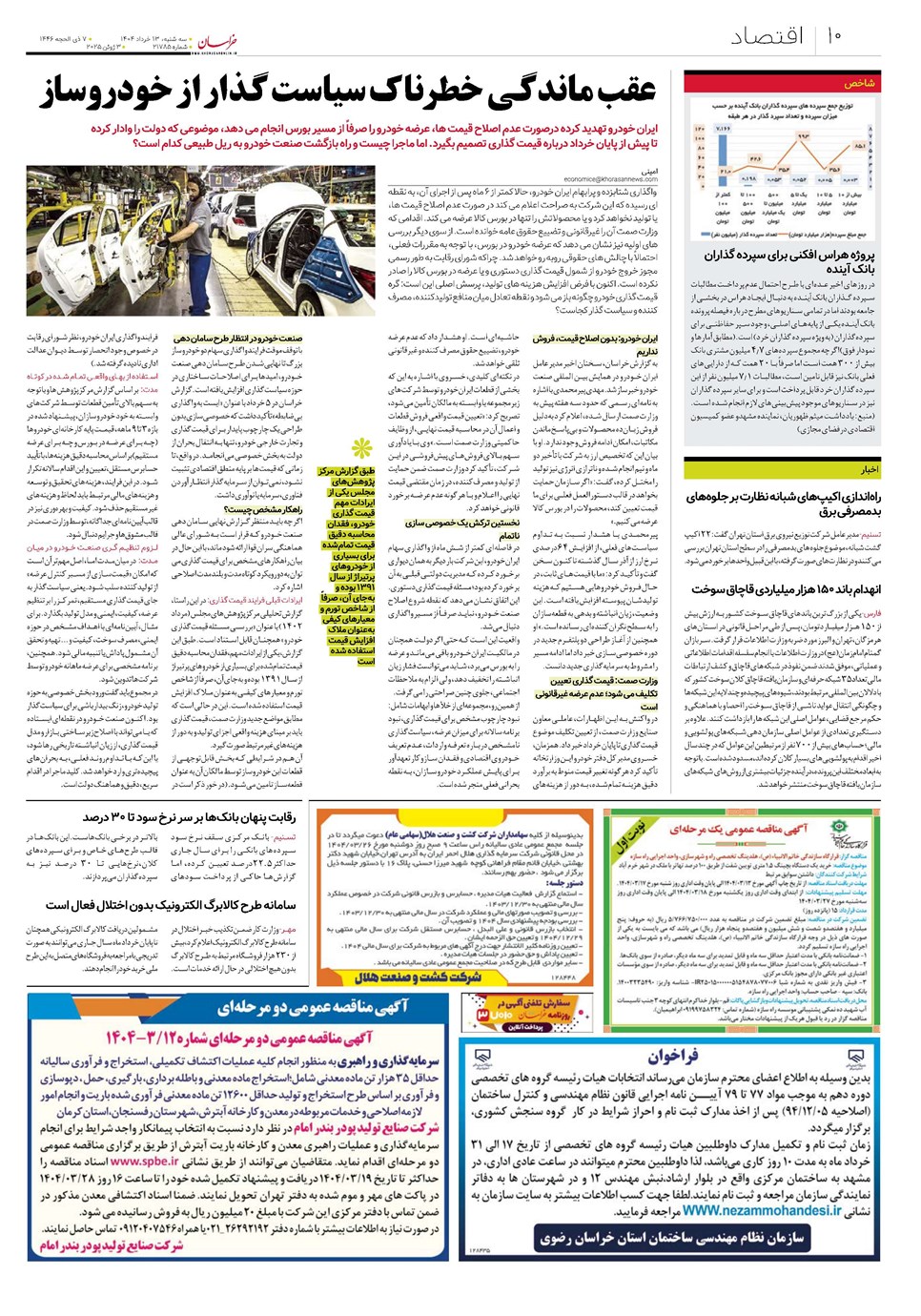 روزنامه تاریخ ۱۴ خرداد ۱۴۰۴