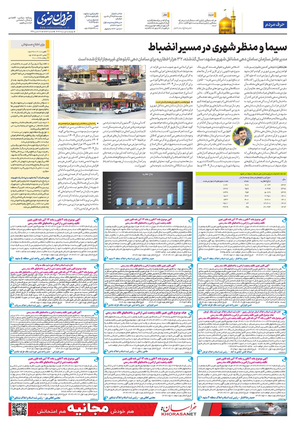 روزنامه تاریخ ۲ مرداد ۱۴۰۴