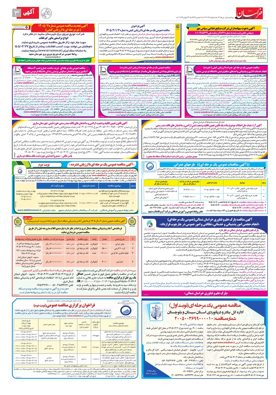 روزنامه تاریخ ۱ تیر ۱۴۰۵